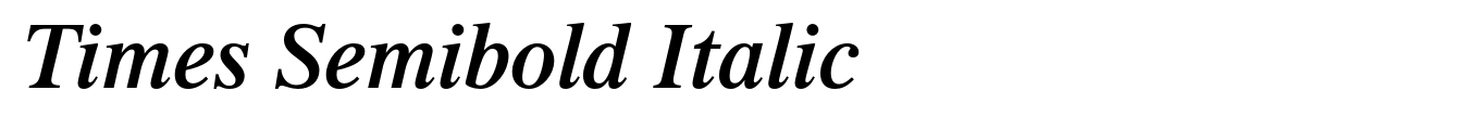 Times Semibold Italic